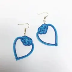 ハートの水引ピアス