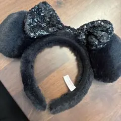 ミニー　カチューシャ　黒スパンコール