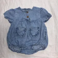 美品☆バースデイ☆デニム風ロンパース☆70サイズのサムネイル
