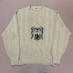 vintage JUN MEN ジュンメン　ケーブル編み　デザイン　ニットのサムネイル