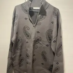 SENSE OF PLACE ペイズリー柄ジップアップニット