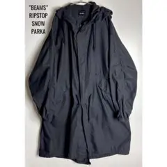 【美品】ビームス/リップストップスノーパーカー/モッズコート/M-51/ブラック