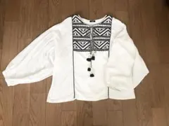 marble SUD bird ステッチ　ブラウス　ホワイトのサムネイル