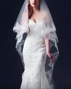 【こっこ様限定】ホワイト レースウェディングベール