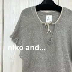 niko and... コットン リネン リボン ドロスト サマーニットのサムネイル