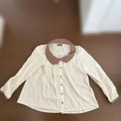 Gleeful 長袖シャツ M アイボリー・ブラウンのサムネイル