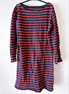 アーバンリサーチ ボーダーカットソーワンピース Free size 赤紺