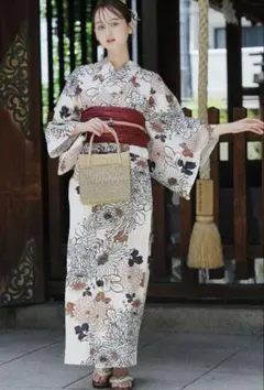 utatane 浴衣　ブラウンの菊づくし　兵児帯　2点セット utatane 浴衣 ブラウンの菊づくし 兵児帯 2点セット - メルカリ