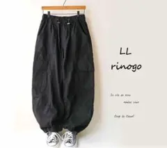 新品値引き　LL　黒*カーゴパンツ　裾絞り　カジュアル　ボトムス　大きいサイズ