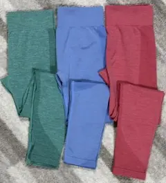 【美品★】GU Active サイドシームレスレギンス スパッツ