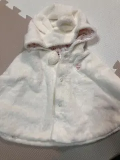 新品　ミキハウス　マイクロファーポンチョ