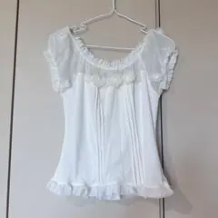 専用　axesfemmeアクシーズアイボリービッグリボンノースリーブチュニック 専用 axesfemmeアクシーズアイボリービッグリボンノースリーブ