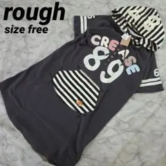 【新品タグ付】rough★パーカー★ワンピース★ボーダー★フリーサイズのサムネイル