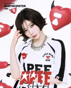 BAPE APEE × BABYMONSTER ユニフォーム 白 Sベビモンのサムネイル
