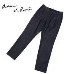 ADAM ET ROPE' ワンタックデニムスラックス ダークネイビー Mのサムネイル