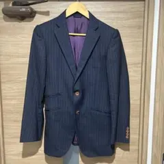 azabu tailor ネイビー ストライプ テーラードジャケットのサムネイル