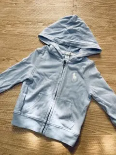 値下げRalph Lauren 水色 フード付きパーカー 24M