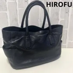 HIROFU ヒロフ デュオ ハンドバッグ トートバッグ レザー シボ革 ロゴのサムネイル