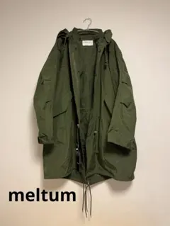 meltumメルタム　未使用　3WAYモッズコート　ミリタリー　オリーブカーキ
