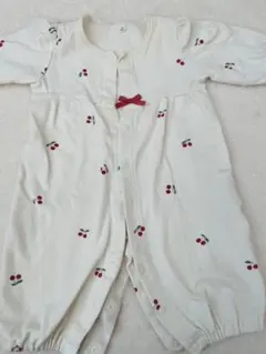 チェリー柄ロンパース