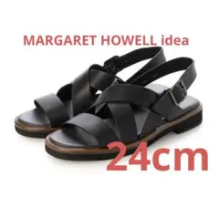 【美品】殆んど新品〜❢❢マーガレットハウエル ウエッジソールサンダル23cm 黒 美品】殆んど新品〜❢❢マーガレットハウエル ウエッジソール