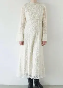 【CLANE/クラネ】スノードットジャガードワンピース　0