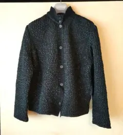 【TYPOON】ルック 黒ジャケット 絞り風 リバーシブル