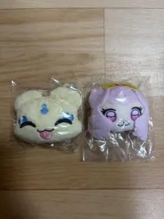 ヘアクリップセット クリーム色と紫色