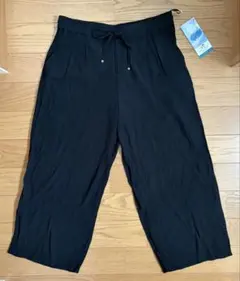 しまむら レディース リズミカル ワイド パンツ ブラック LLサイズ ②