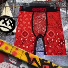 PSD バンダナ柄 レッド ボクサーパンツ
