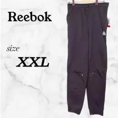 Reebok 【XXL】リーボック ジャージ パンツ ブラック 薄手 裏起毛