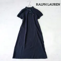 RALPH LAUREN ラルフローレン ポロシャツ ワンピース 半袖 紺色 L