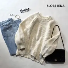 b1534 スローブイエナ ウールブレンド ラグランニット プルオーバー