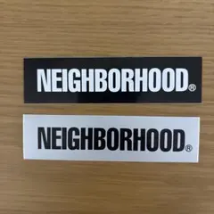 NEIGHBORHOOD ステッカー ブラック&シルバー2枚セット