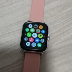 RoHs スマートウォッチ 本体 Y13 シルバー ピンク 充電器付き