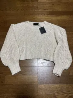 micoameri ニット　セーター　ケーブル　アイボリー　F 新品タグ