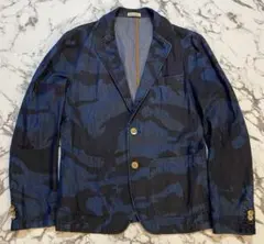 00s archive テーラード　迷彩　ブルー　ミリタリー　Y2K グランジ