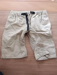 ベージュ カジュアルショートパンツ ウエストゴム