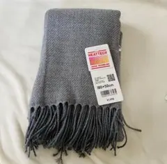 ユニクロ　UNIQLO ヒートテックマフラー　グレー　無地