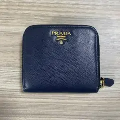 PRADA ネイビー 二つ折り財布