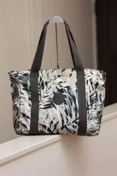 キプリング 2WAY トートバッグ ショルダーバッグ ボタニカル柄 A4収納可