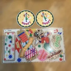 ダイソー ディズニークリスマス　グーフィー　アクリルスタンド＆ワッペンステッカー
