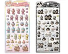 【2個セット】モンチッチ♡うるちゅるポップシール レインボー 白黒 モノクロ