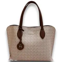 【美品】フルラ ヴィットリア トートバッグ モノグラム 総柄 アーチロゴ A4