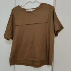 Midi Umi ブラウン セーラーカラー 半袖Tシャツ