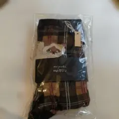 松尾ミユキ ソックス 猫 チェック柄