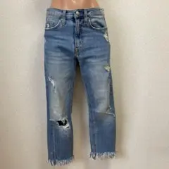 ZARA WOMAN デニム　ダメージジーンズ　EUR34