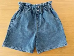 デビロック　デニムショートパンツ　ケミカルネイビー　140㎝