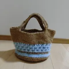 ハンドメイド　麻紐トートバッグ