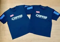 【2枚組】CAPAZ サッカー シャツ ネイビー M フットサル 半袖 Tシャツ